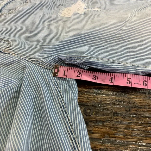 Democracy Jeans Striped Distressed 12 Girlfriend NWOT Cute Boho See - Picture 10 of 16